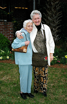 Grandma and the dear Marie outside Chez Pierre on Grandma's birthday.  (2005)