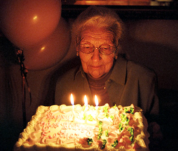 Grandma celebrating her 93rd birthday. (2005)