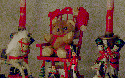 Teddy bear Christmas decoration that Candy has had forever.  (2005)