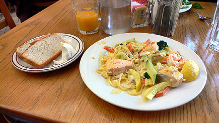 Lunch at The Eating Establishment in Park City, Utah.  (2006)