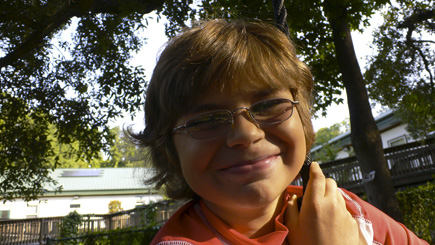 Alex on his favorite swing at Pottery Camp.  (2008)
