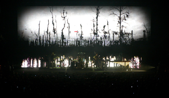 Shot of the Nine Inch Nails concert in Jacksonville near the end of their instrumental Ghosts set.  (2008)