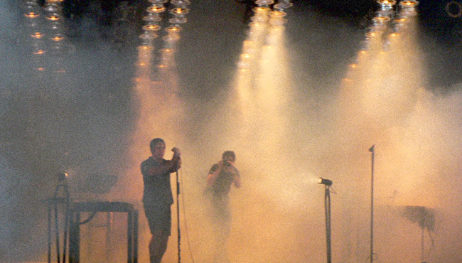 Tried to make this photo of Trent Reznor look like it was on an old exposed photographic plate.  From the NIN|JA show in Tampa on May 9th, 2009.  (2009)