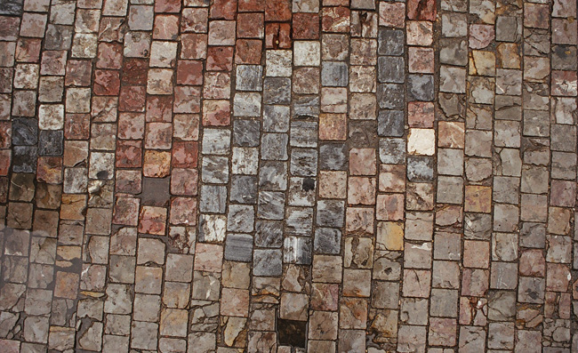 Cobblestones in Prague.  (2003)