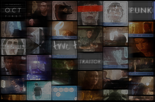 My digital reinterpretation of some images on the web site for the movie The Social Network.