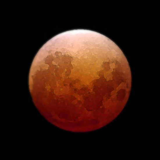 My Photoshop interpretation of this great photo by Jim Fakatselis of the 2003 lunar eclipse.